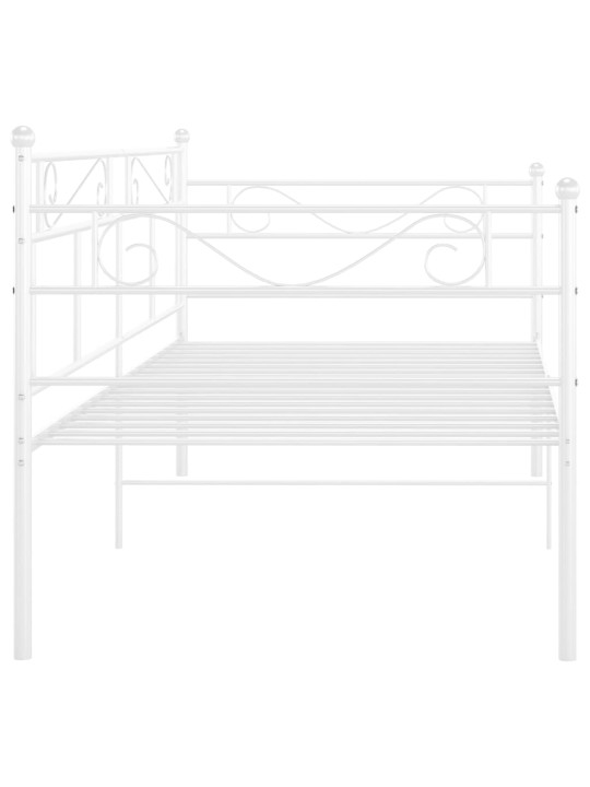 Rám postele/pohovky bílý kovový 90 x 200 cm