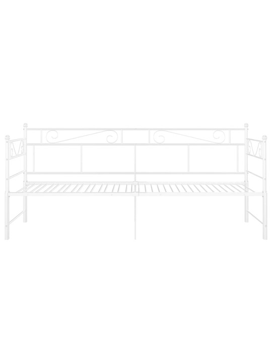 Rám vysouvací postele/pohovky bílý kovový 90 x 200 cm
