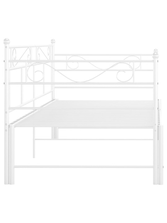 Rám vysouvací postele/pohovky bílý kovový 90 x 200 cm
