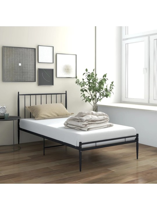 Rám postele černý kov 90 x 200 cm