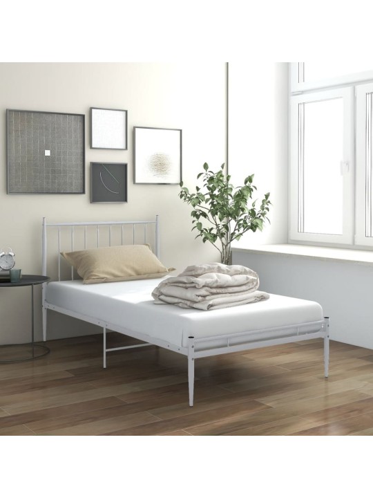 Rám postele bílý kov 90 x 200 cm