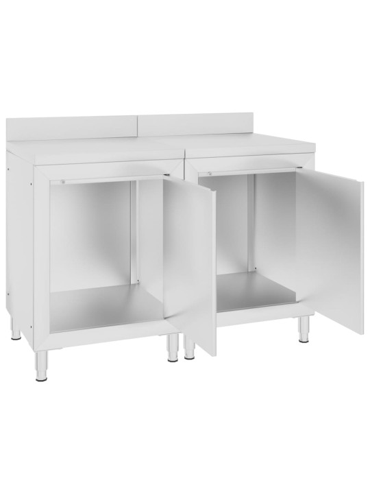 Gastro pracovní stůl se skříňkou 120 x 60 x 96 cm nerezová ocel