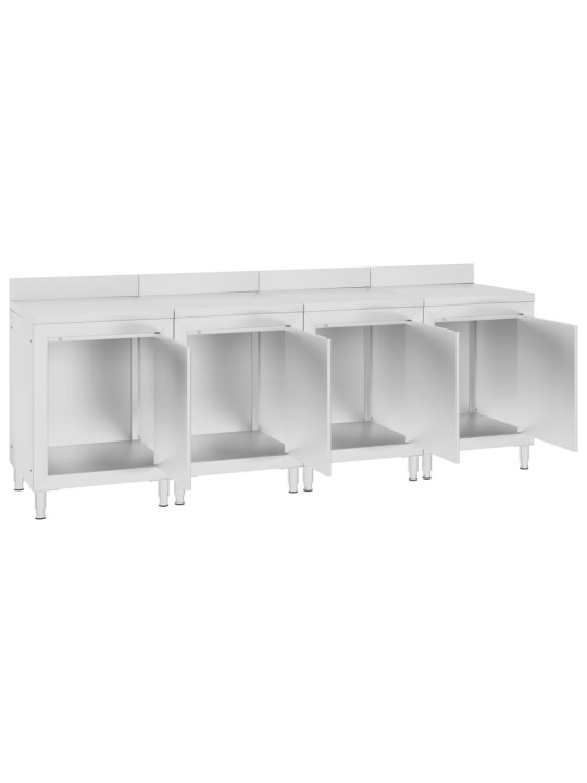 Gastro pracovní stůl se skříňkou 240 x 60 x 96 cm nerezová ocel