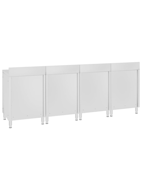 Gastro pracovní stůl se skříňkou 240 x 60 x 96 cm nerezová ocel