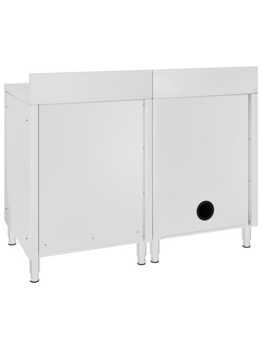 Gastro kuchyňská dřezová skříňka nerezová ocel 120 x 60 x 96 cm