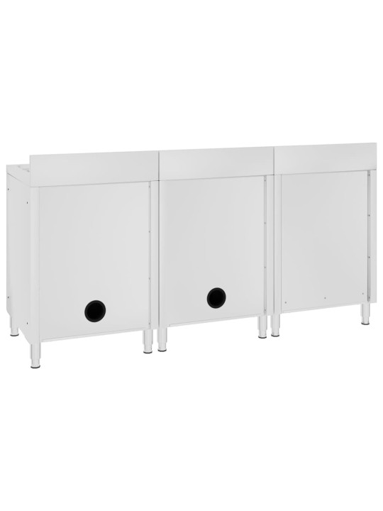 Gastro kuchyňská dřezová skříňka 180 x 60 x 96 cm nerezová ocel