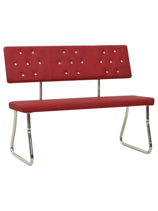 Lavice 110 cm vínová umělá kůže