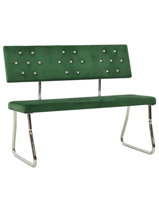 Lavice 110 cm tmavě zelená samet