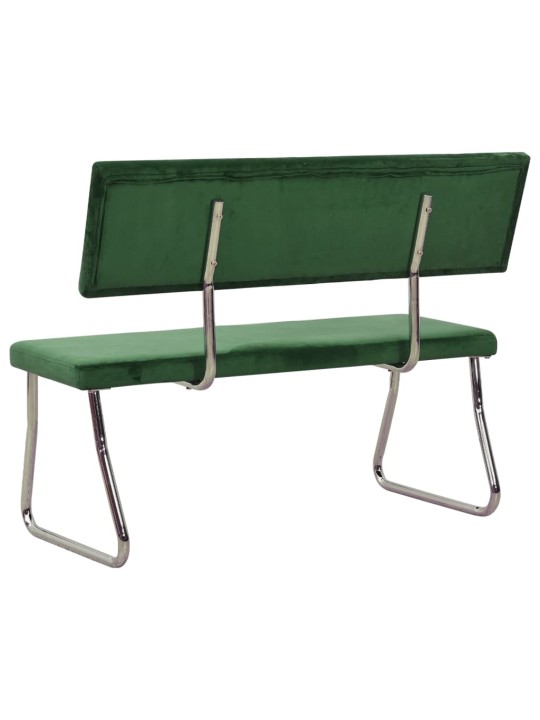 Lavice 110 cm tmavě zelená samet