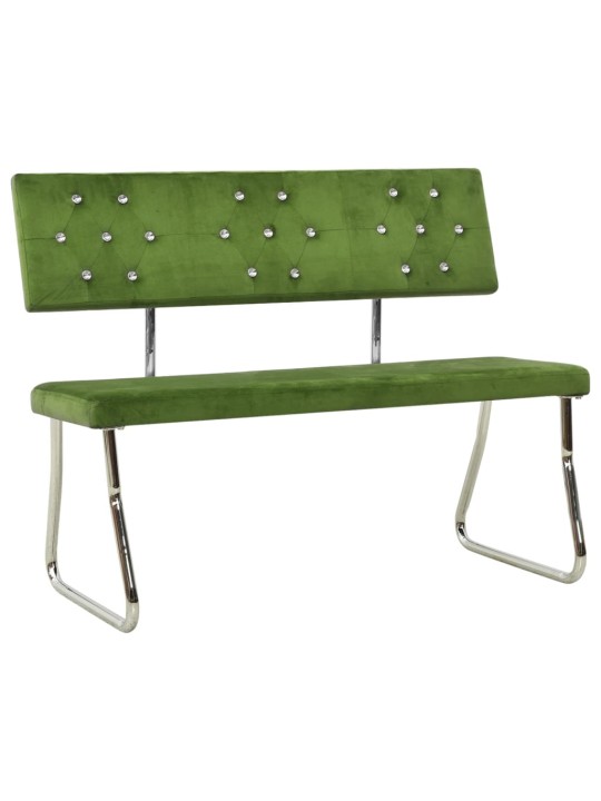 Lavice 110 cm světle zelená samet