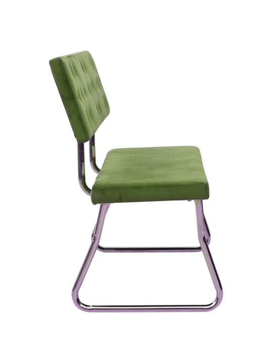 Lavice 110 cm světle zelená samet