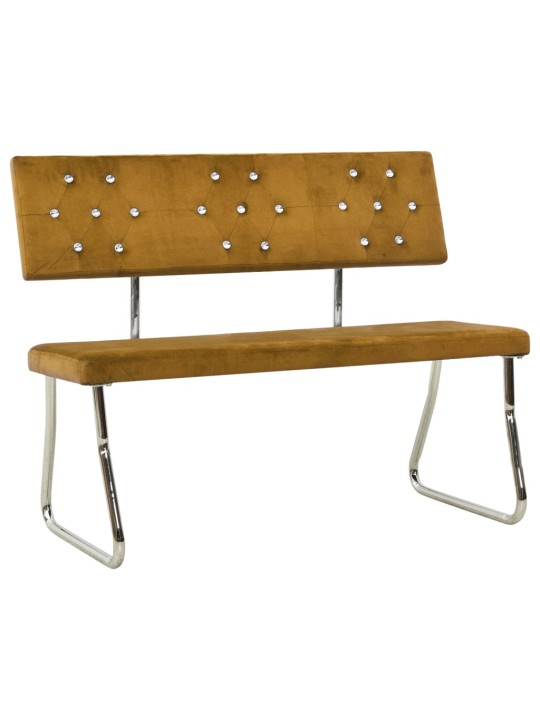 Lavice 110 cm hnědá samet
