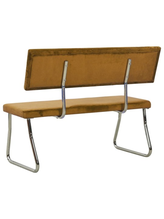 Lavice 110 cm hnědá samet