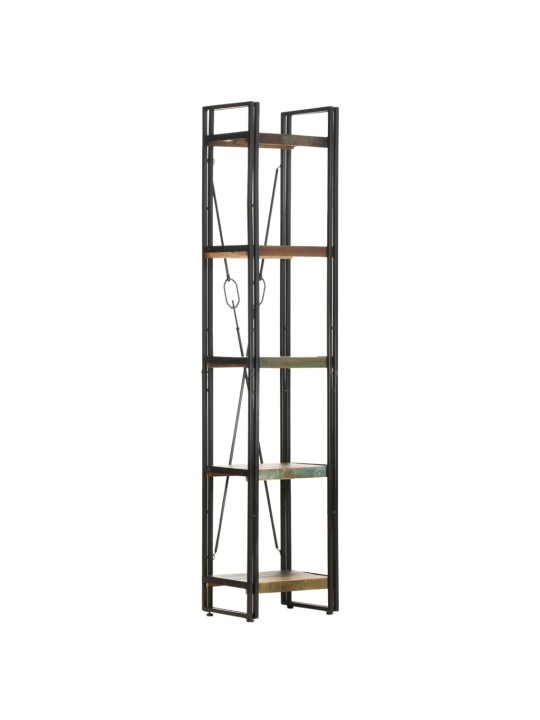 Knihovna s 5 policemi 40x30x180 cm masivní regenerované dřevo