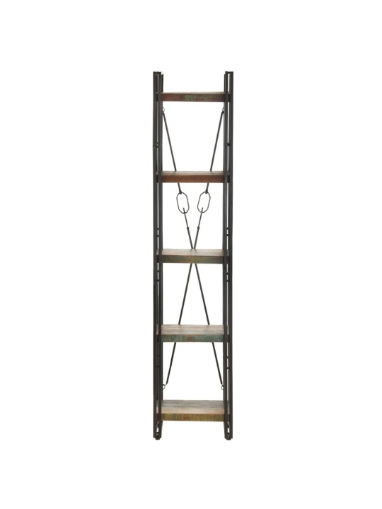 Knihovna s 5 policemi 40x30x180 cm masivní regenerované dřevo