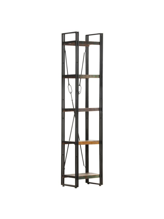 Knihovna s 5 policemi 40x30x180 cm masivní regenerované dřevo