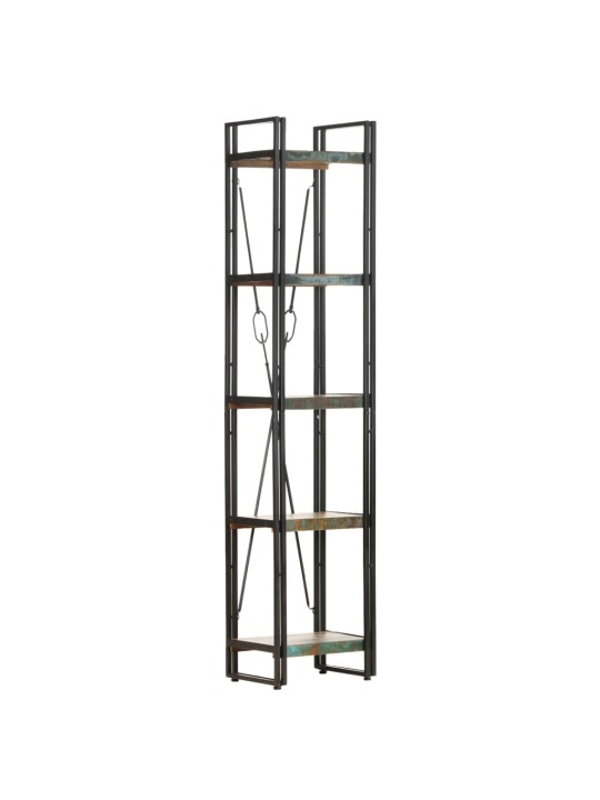 Knihovna s 5 policemi 40x30x180 cm masivní regenerované dřevo