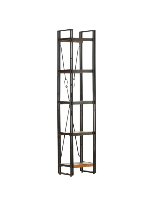 Knihovna s 5 policemi 40x30x180 cm masivní regenerované dřevo