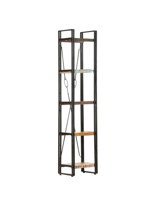 Knihovna s 5 policemi 40x30x180 cm masivní regenerované dřevo