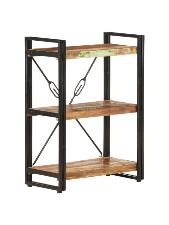Knihovna se 3 policemi 60x30x80 cm masivní recyklované dřevo