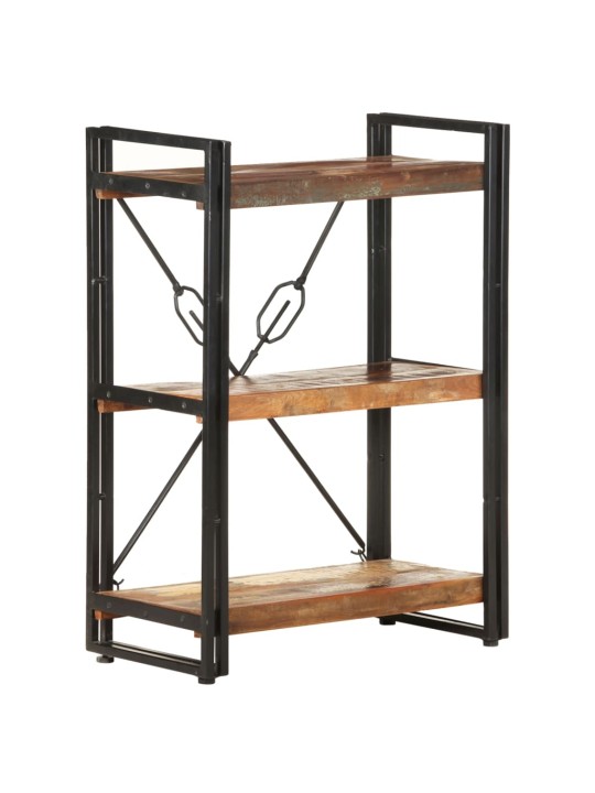 Knihovna se 3 policemi 60x30x80 cm masivní recyklované dřevo