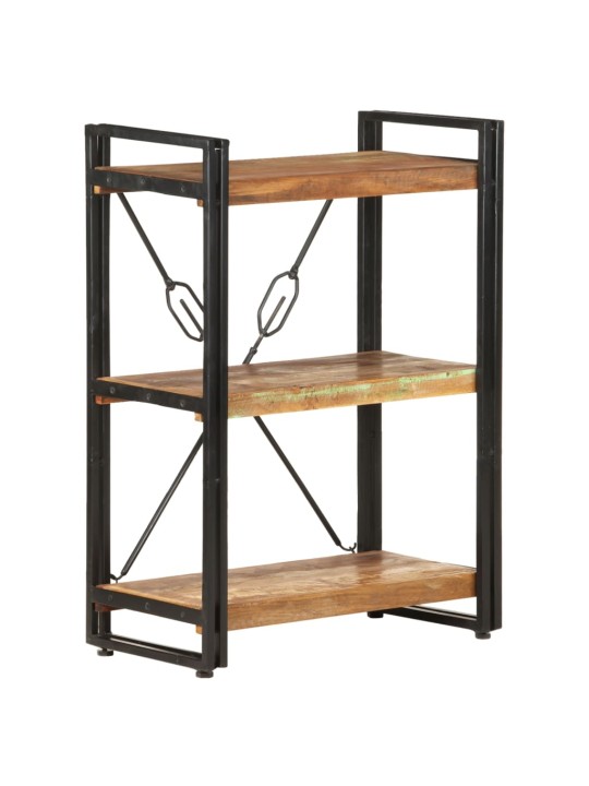 Knihovna se 3 policemi 60x30x80 cm masivní recyklované dřevo