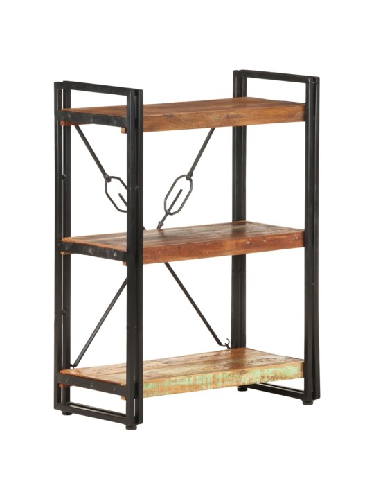 Knihovna se 3 policemi 60x30x80 cm masivní recyklované dřevo