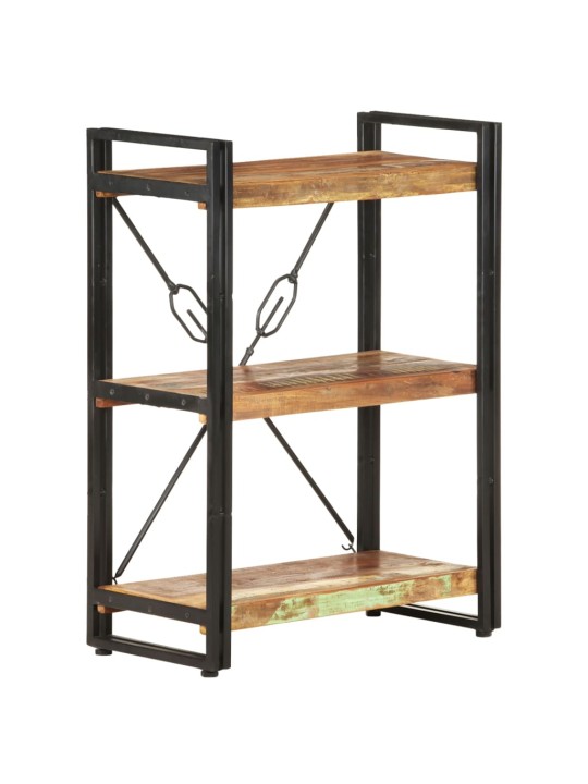 Knihovna se 3 policemi 60x30x80 cm masivní recyklované dřevo