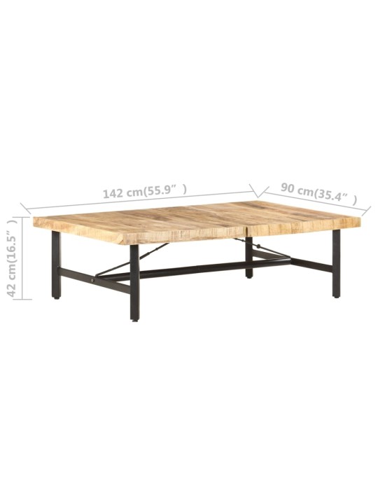 Konferenční stolek 142 x 90 x 42 cm masivní mangovníkové dřevo