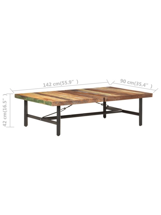 Konferenční stolek 142 x 90 x 42 cm masivní recyklované dřevo