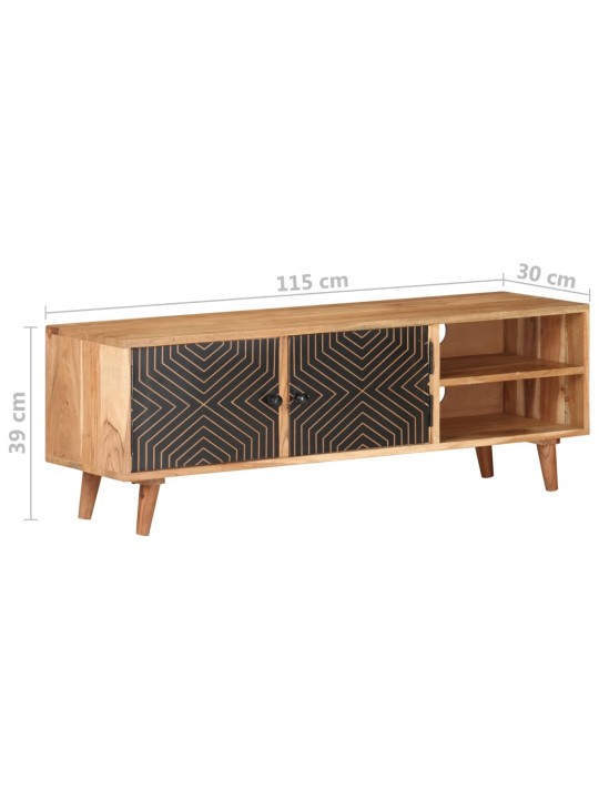 TV stolek 115 x 30 x 39 cm masivní akáciové dřevo