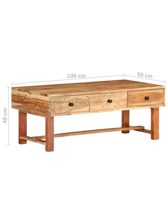 Konferenční stolek 100 x 50 x 40 cm masivní akáciové dřevo