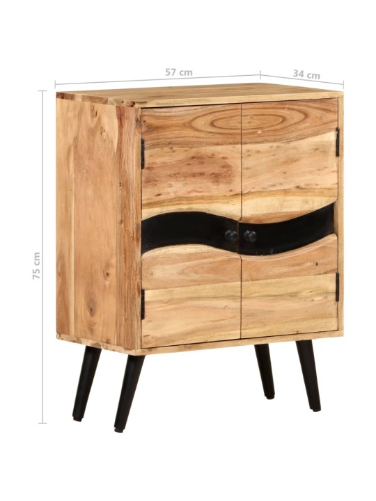 Příborník 57 x 34 x 75 cm masivní akáciové dřevo