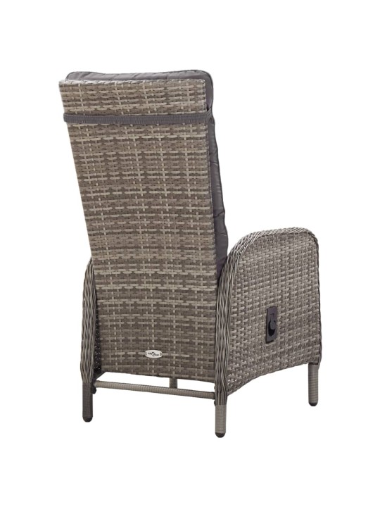 3dílný zahradní bistro set polyratan šedý