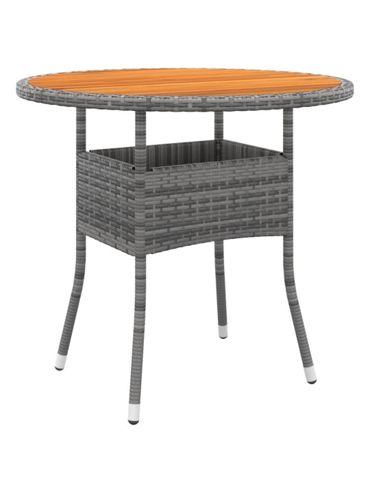 3dílný zahradní bistro set polyratan šedý