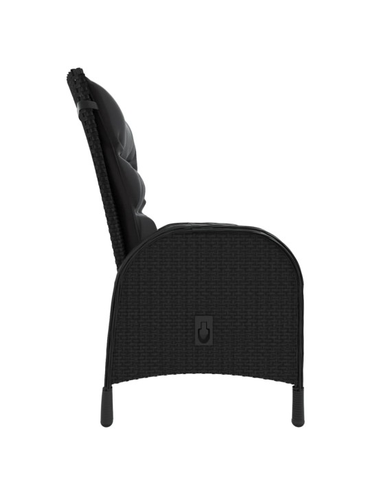 5dílný zahradní bistro set polyratan černý
