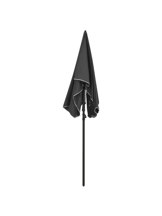 Zahradní slunečník s tyčí 200 x 130 cm antracitový