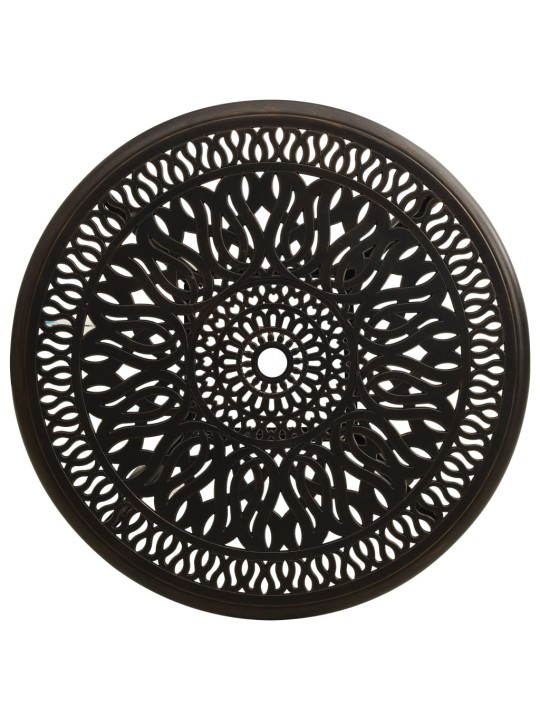Zahradní stůl bronzový 90 x 90 x 74 cm litý hliník