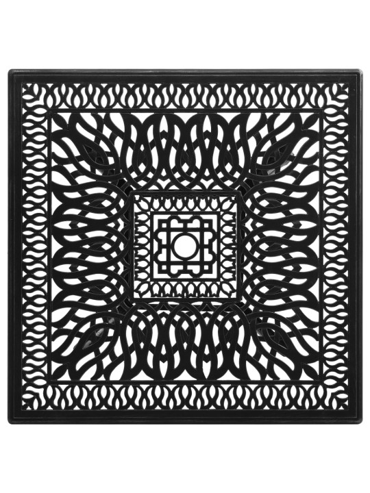 Zahradní stůl černý 90 x 90 x 73 cm litý hliník