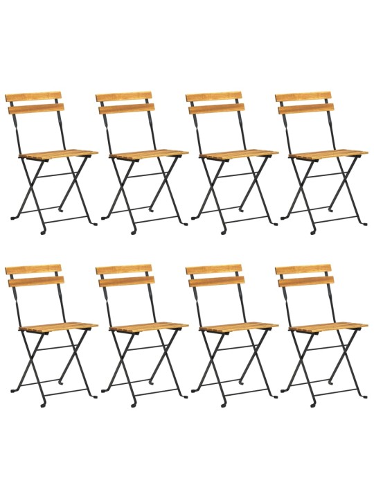 9dílný skládací zahradní jídelní set masivní akáciové dřevo