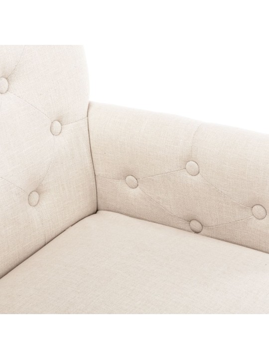 Jídelní židle s područkami 2 ks béžové textil