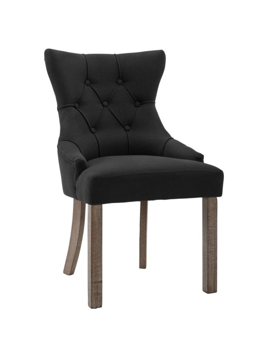 Jídelní židle 4 ks černé textil