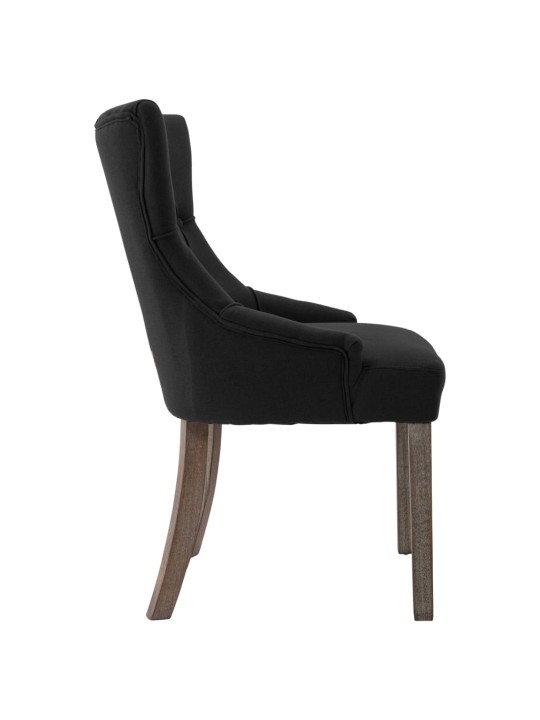 Jídelní židle 4 ks černé textil