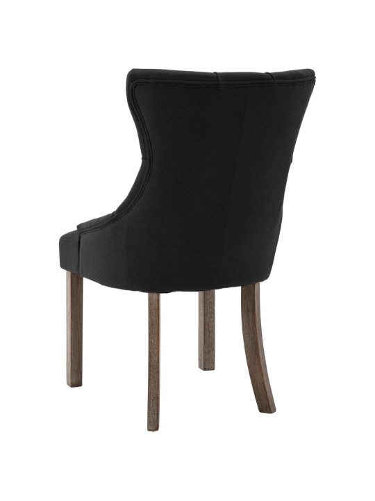 Jídelní židle 4 ks černé textil