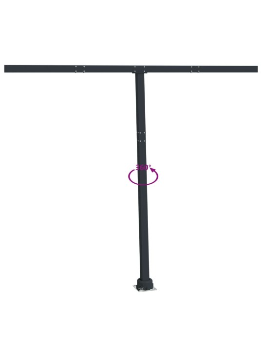 Sada sloupků pro markýzu antracitová 300 x 245 cm železo