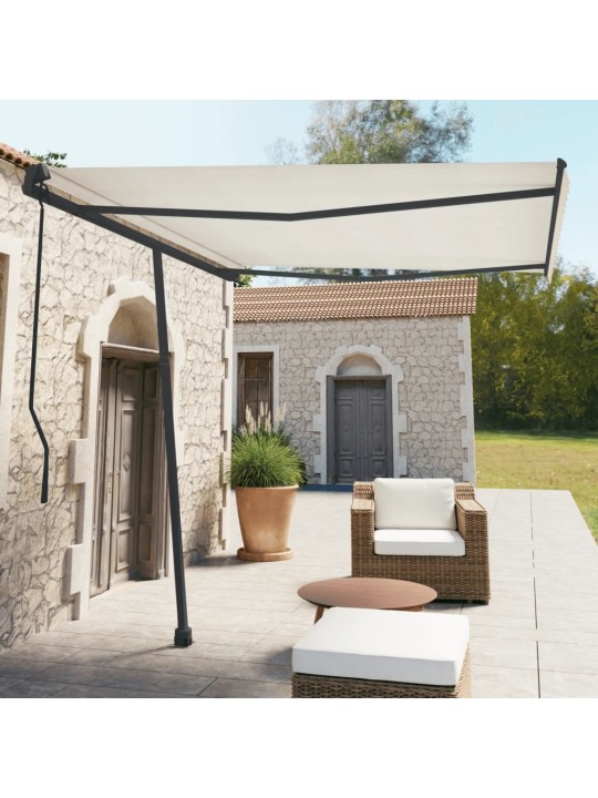 Sada sloupků pro markýzu antracitová 300 x 245 cm železo