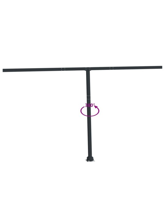 Sada sloupků pro markýzu antracitová 450 x 245 cm železo