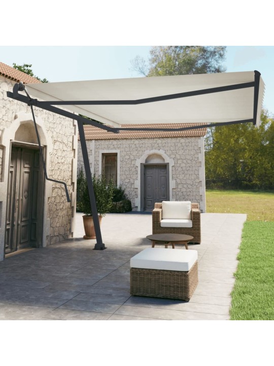 Sada sloupků pro markýzu antracitová 450 x 245 cm železo