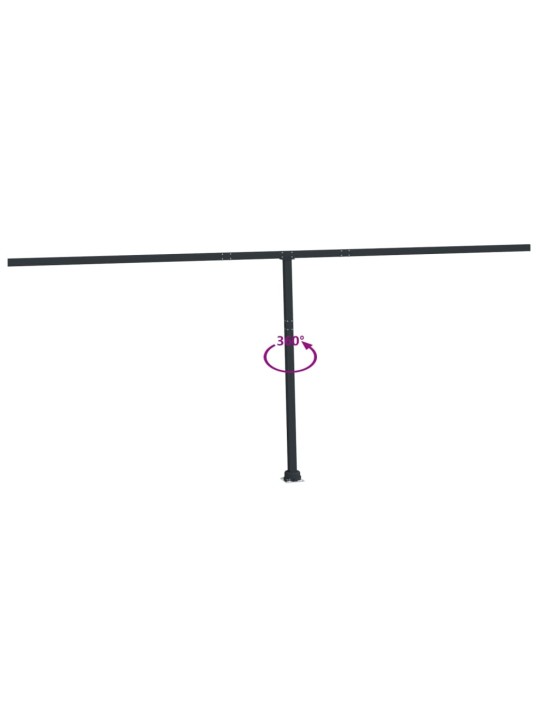 Sada sloupků pro markýzu antracitová 600 x 245 cm železo