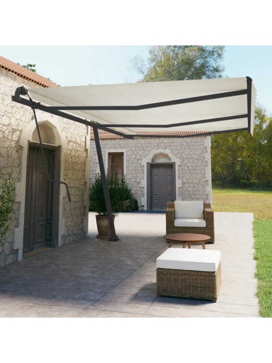 Sada sloupků pro markýzu antracitová 600 x 245 cm železo